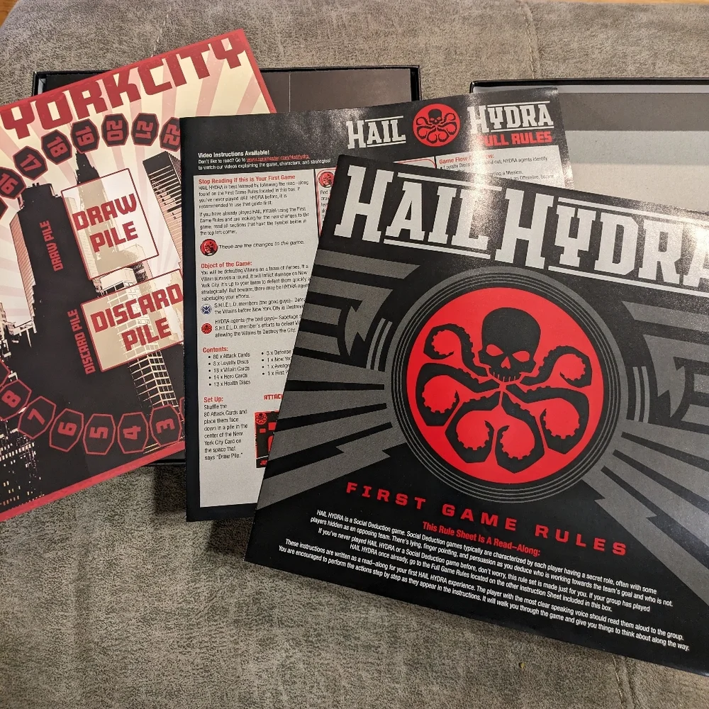 NEW  Marvel Hail Hydra New World Order Board Game, Avengers SHIELD Age 14+
